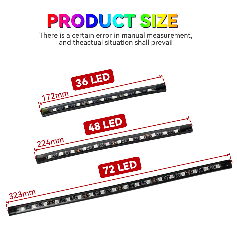 Led Car Ambient Lights RGB Strips Interior Atmosphere Lamp Remote Control interiof environment light car Car Footwell Lights