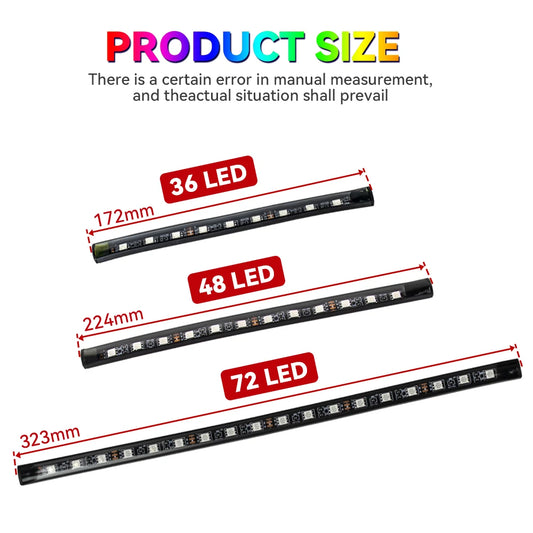 Led Car Ambient Lights RGB Strips Interior Atmosphere Lamp Remote Control interiof environment light car Car Footwell Lights