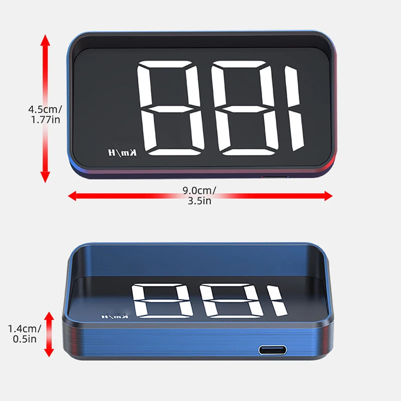 Car Speedometer HUD GPS Head Up Display Digital Speed Meter Windshield Projector For Vehicles Auto Electronics Accessories